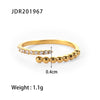 Wholesale Ring Stainless Steel Geometric Electroplated Jewelry