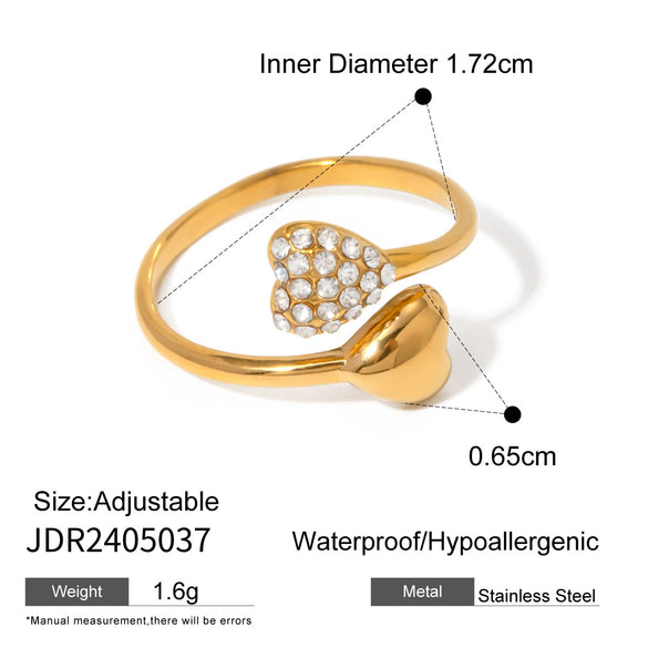 Wholesale Ring Stainless Steel Geometric Electroplated Jewelry