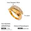Wholesale Ring Stainless Steel Geometric Electroplated Jewelry