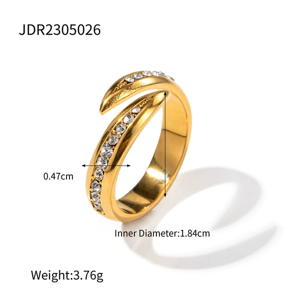 Wholesale Ring Stainless Steel Geometric Electroplated Jewelry