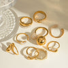 Wholesale Ring Stainless Steel Geometric Electroplated Jewelry