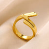 Wholesale Ring Stainless Steel Geometric Electroplated