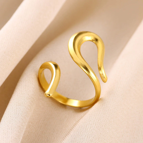 Wholesale Ring Stainless Steel Geometric Electroplated