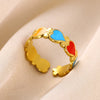 Wholesale Ring Stainless Steel Geometric Electroplated