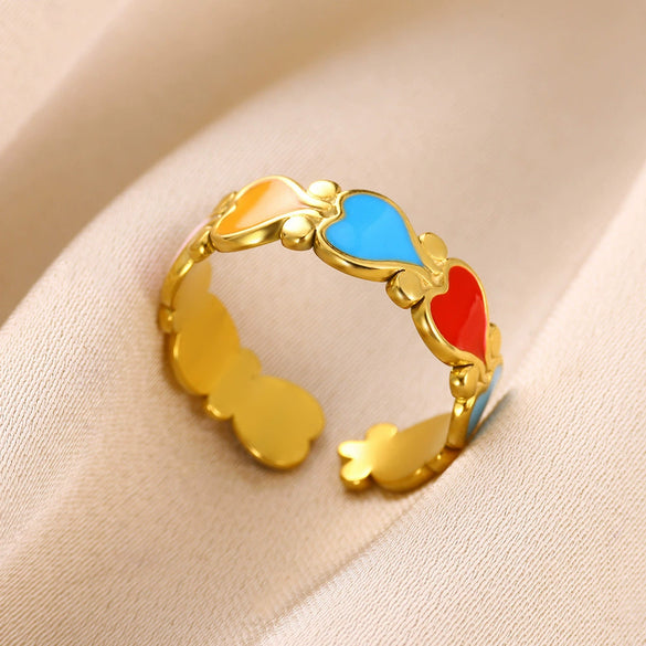 Wholesale Ring Stainless Steel Geometric Electroplated