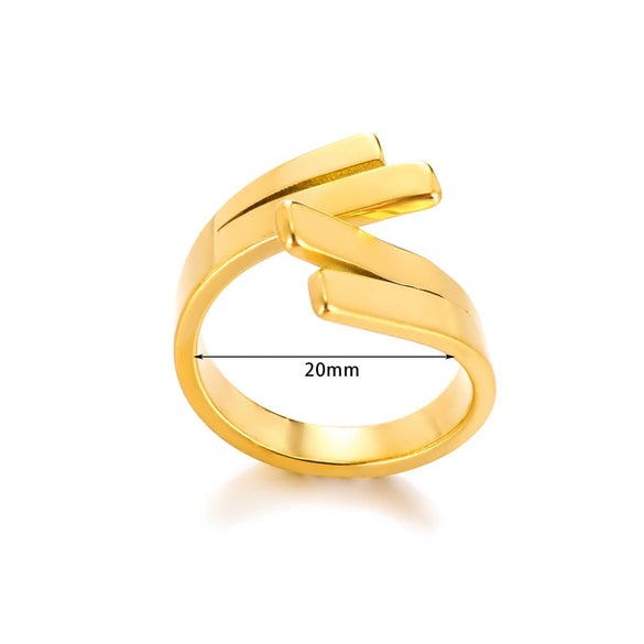 Wholesale Ring Stainless Steel Geometric Electroplated