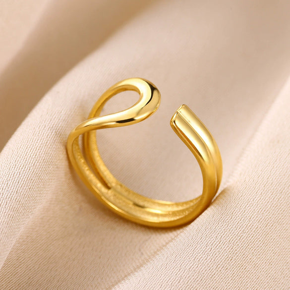 Wholesale Ring Stainless Steel Geometric Electroplated