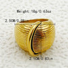 Wholesale Ring Stainless Steel Geometric Electroplating Design