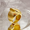 Wholesale Ring Stainless Steel Geometric Electroplating Design