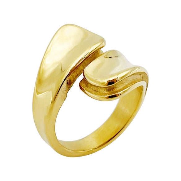 Wholesale Ring Stainless Steel Geometric Electroplating Design