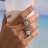 Wholesale Ring 316L Stainless Steel Geometric Electroplating Fashion Style For Women