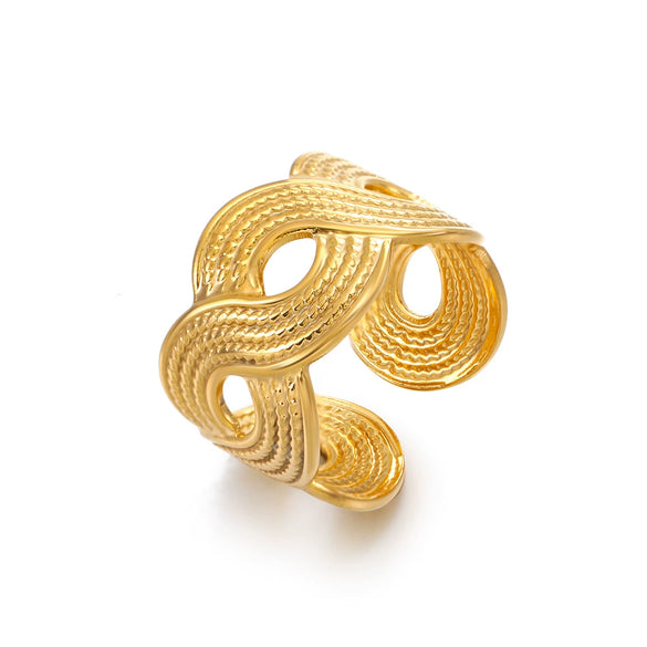 Wholesale Ring Stainless Steel Geometric Electroplating Style For Women