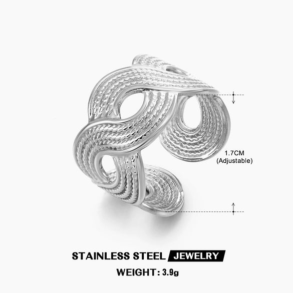Wholesale Ring Stainless Steel Geometric Electroplating Style For Women