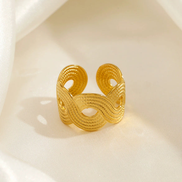 Wholesale Ring Stainless Steel Geometric Electroplating Style For Women