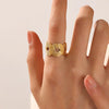 Wholesale Ring Stainless Steel Geometric Electroplating Style For Women