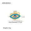 Wholesale Ring Stainless Steel Geometric Evil Blue Eye Retro Electroplating For Women