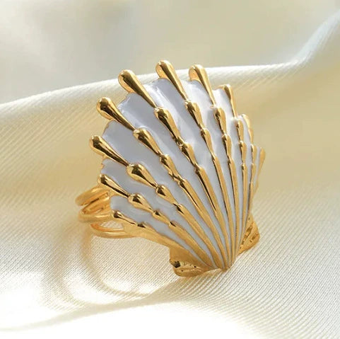 Wholesale Ring Stainless Steel Geometric Flower Pattern Electroplated