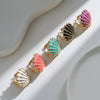 Wholesale Ring Stainless Steel Geometric Flower Pattern Electroplated