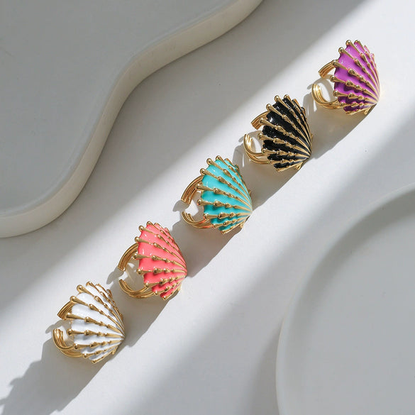 Wholesale Ring Stainless Steel Geometric Flower Pattern Electroplated