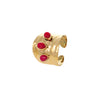Wholesale Ring Stainless Steel Geometric French Retro Pleated Texture Inlaid With Natural Stone Electroplating For Women