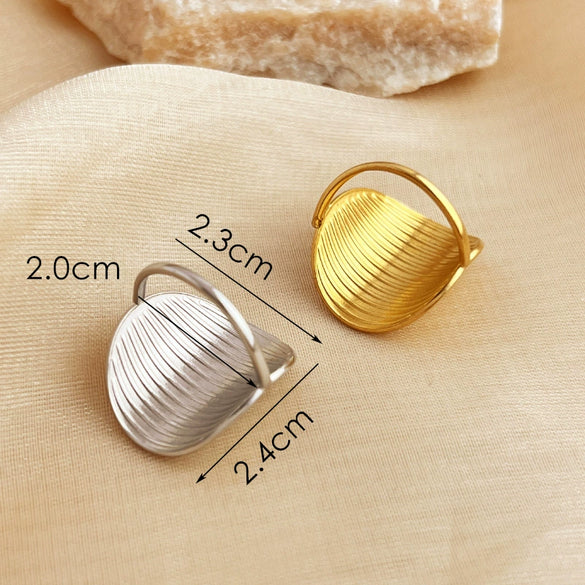 Wholesale Ring Stainless Steel Geometric Heart Shape 18K Gold Plated Unisex
