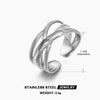 Wholesale Ring Stainless Steel Geometric Hip Hop Style Gold Plated Opening Adjustable For Women