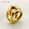 Wholesale Ring Stainless Steel Geometric Hollow Cross Buckle Electroplated