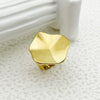 Wholesale Ring Stainless Steel Geometric Irregular Small Blade Open Style Vacuum Gold Plated Unisex