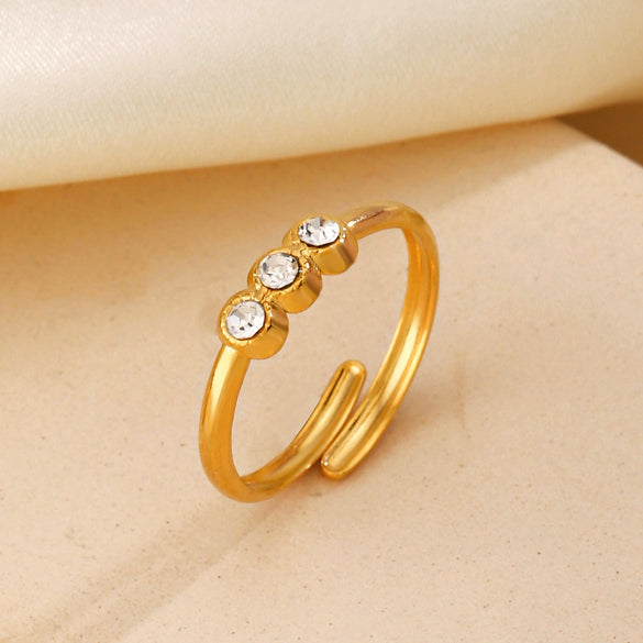 Wholesale Ring Stainless Steel Geometric 18K Gold Plated For Women