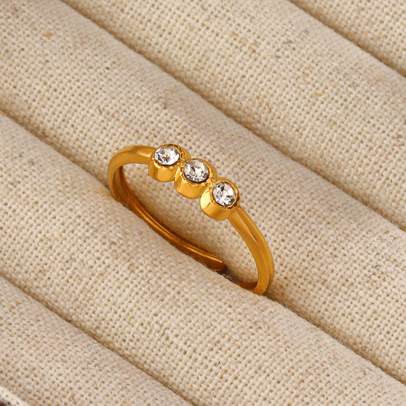 Wholesale Ring Stainless Steel Geometric 18K Gold Plated For Women
