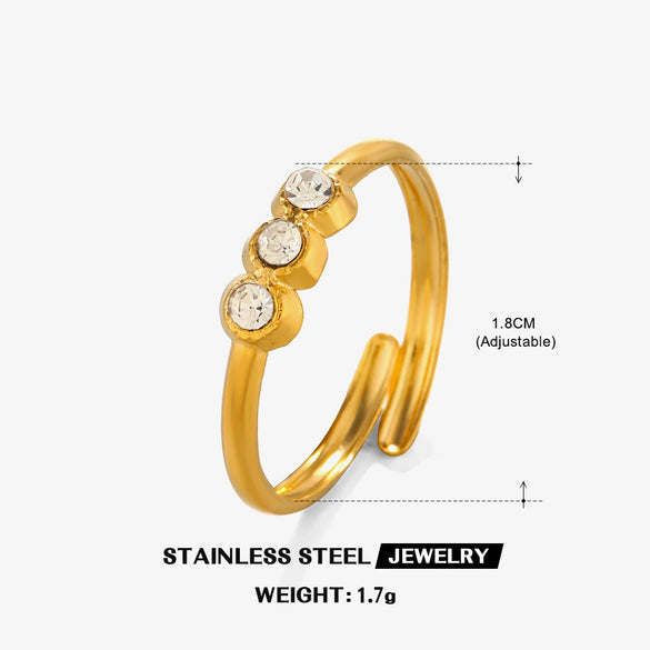 Wholesale Ring Stainless Steel Geometric 18K Gold Plated For Women