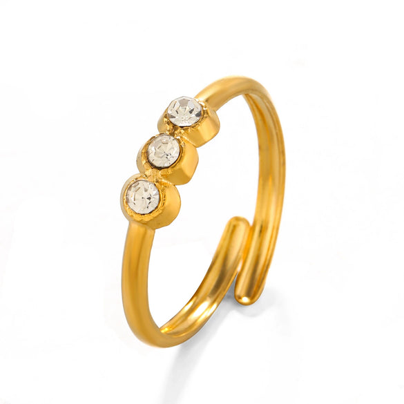Wholesale Ring Stainless Steel Geometric 18K Gold Plated For Women