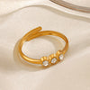 Wholesale Ring Stainless Steel Geometric 18K Gold Plated For Women