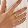 Wholesale Ring Stainless Steel Geometric 18K Gold Plated