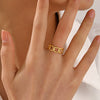 Wholesale Ring Stainless Steel Geometric 18K Gold Plated