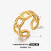 Wholesale Ring Stainless Steel Geometric 18K Gold Plated