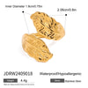 Wholesale Ring Stainless Steel Geometric Leaf Retro Opening Electroplated