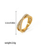 Wholesale Ring Stainless Steel Geometric Light Luxury Electroplating Jewelry