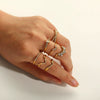 Wholesale Ring Stainless Steel Geometric Light Luxury Electroplating Jewelry