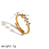 Wholesale Ring Stainless Steel Geometric Light Luxury Electroplating Jewelry