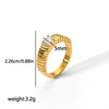 Wholesale Ring Stainless Steel Geometric Light Luxury Electroplating Jewelry