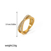 Wholesale Ring Stainless Steel Geometric Light Luxury Electroplating Jewelry