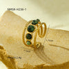 Wholesale Ring Stainless Steel Geometric Light Luxury Retro Women's Electroplating