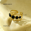 Wholesale Ring Stainless Steel Geometric Light Luxury Retro Women's Electroplating