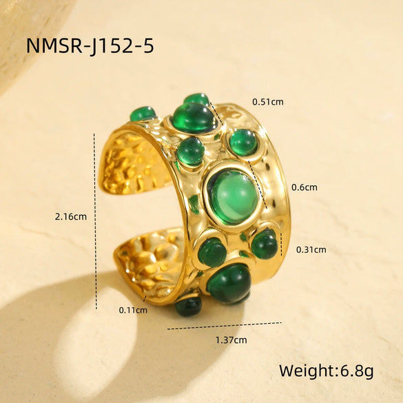 Wholesale Ring Stainless Steel Geometric Light Luxury Style Electroplated For Women