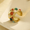Wholesale Ring Stainless Steel Geometric Light Luxury Style Electroplated For Women