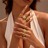 Wholesale Ring Stainless Steel Geometric Light Luxury Style Electroplated For Women