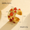Wholesale Ring Stainless Steel Geometric Light Luxury Style Electroplated For Women