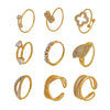 Wholesale Ring 316L Stainless Steel Geometric Love Flower Electroplated For Women