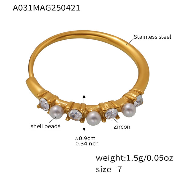 Wholesale Ring 316L Stainless Steel Geometric Love Flower Electroplated For Women
